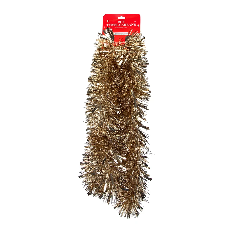 Tinsel Christmas Garland 9ft