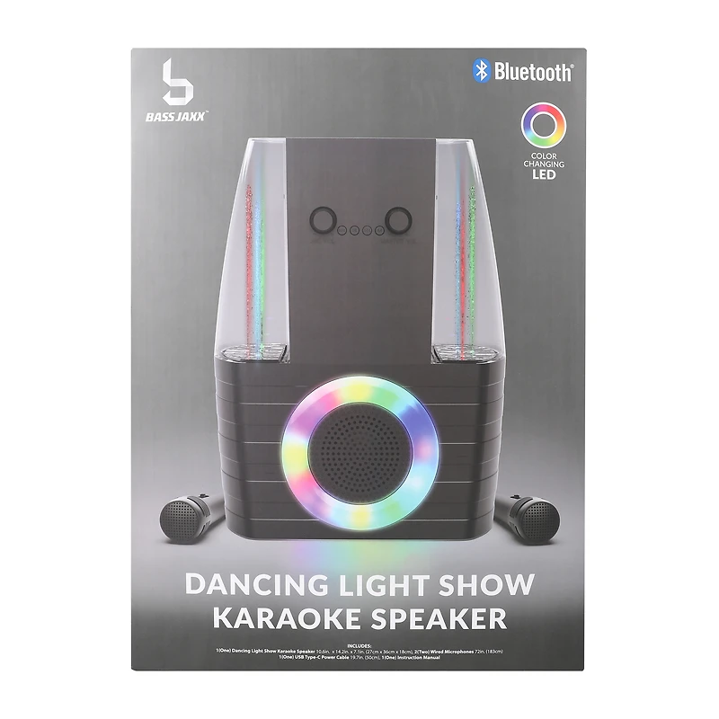 Bass Jaxx™ Dancing Light Show Karaoke Bluetooth® Speaker