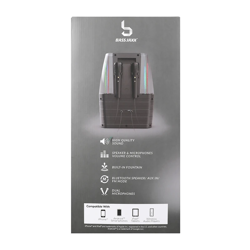 Bass Jaxx™ Dancing Light Show Karaoke Bluetooth® Speaker