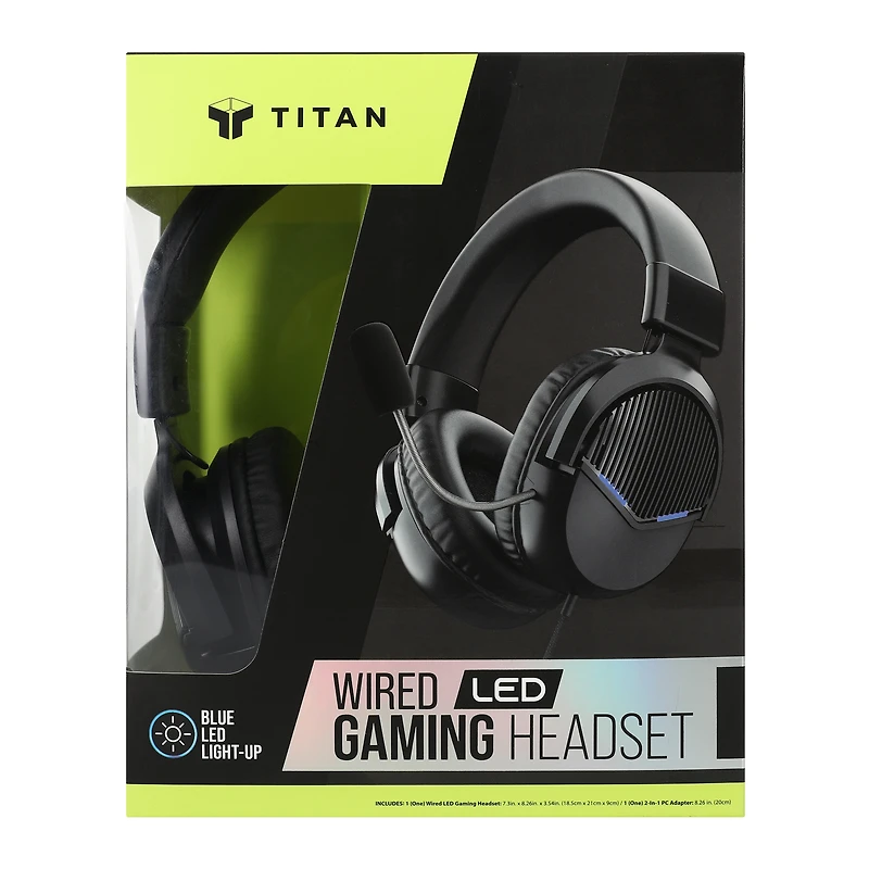 Titan Wired LED Gaming Headset With Mic