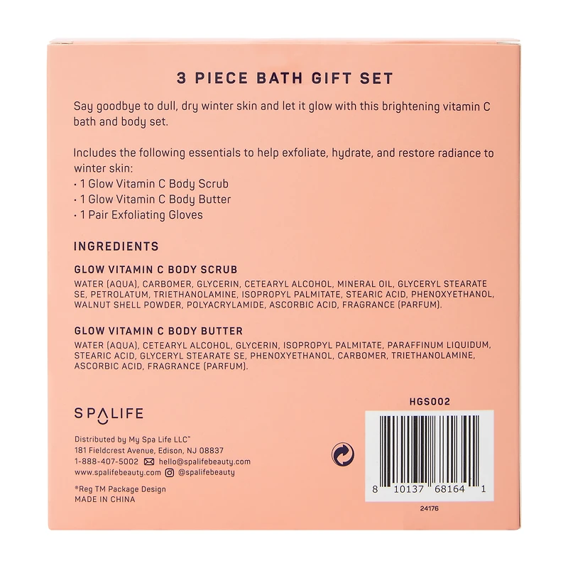 Spalife Let It Glow Bath Gift Set 3-Piece