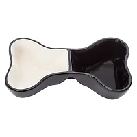 Ceramic Bone Double Diner Dog Bowl 10in x 5.5in