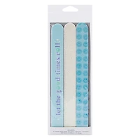Glitter Happy Face 'Good Times' Nail File Set 3-Count