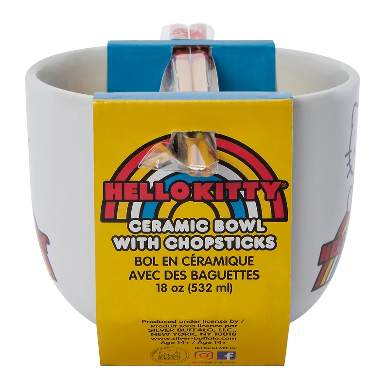 Hello Kitty® Ceramic Bowl With Chopsticks