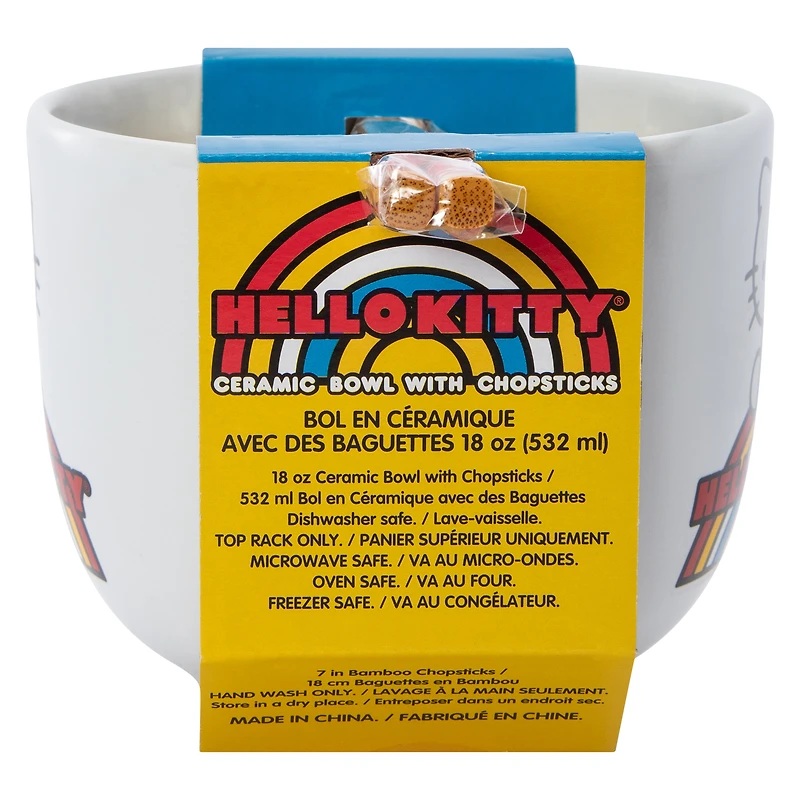 Hello Kitty® Ceramic Bowl With Chopsticks