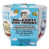 Hello Kitty And Friends® Ceramic Bowl With Chopsticks
