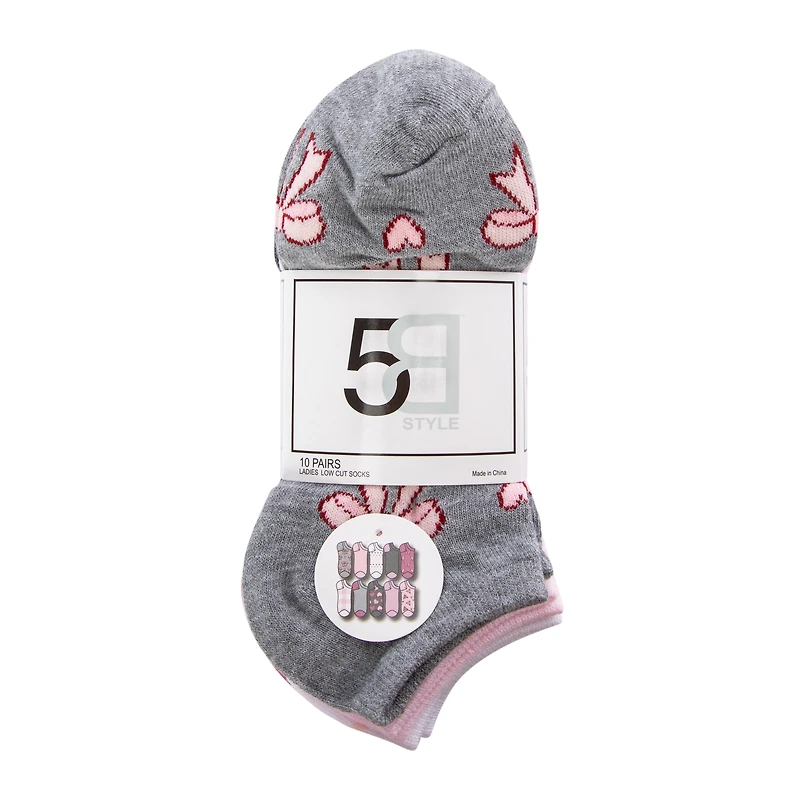 Ladies Low Cut Socks 10-Pairs