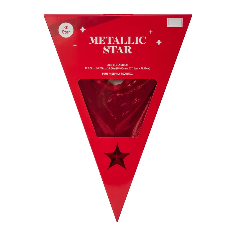 Christmas Metallic 3D Star