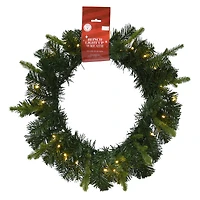Faux Greenery Light-Up Wreath 22in