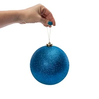Large Glitter Ball Christmas Ornament 6in