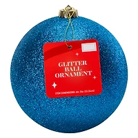 Large Glitter Ball Christmas Ornament 6in