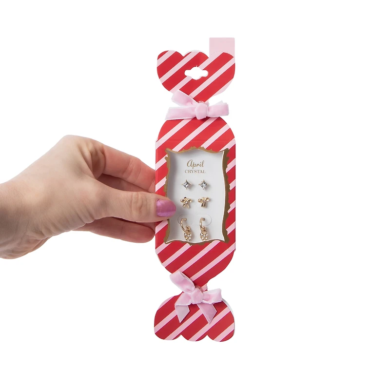 Birth Gemstone Earrings 3-Pairs