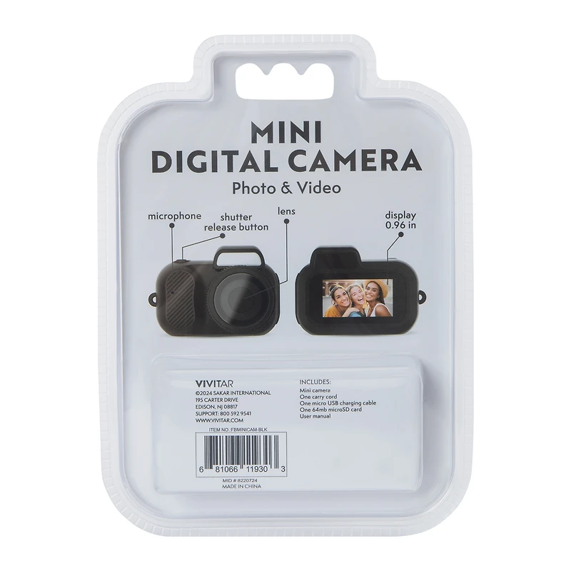 Mini Digital Camera For Photo & Video 1.76in x 1.22in