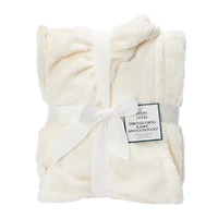 Embossed Fairisle Blanket With Footie Pocket 50in x 60in