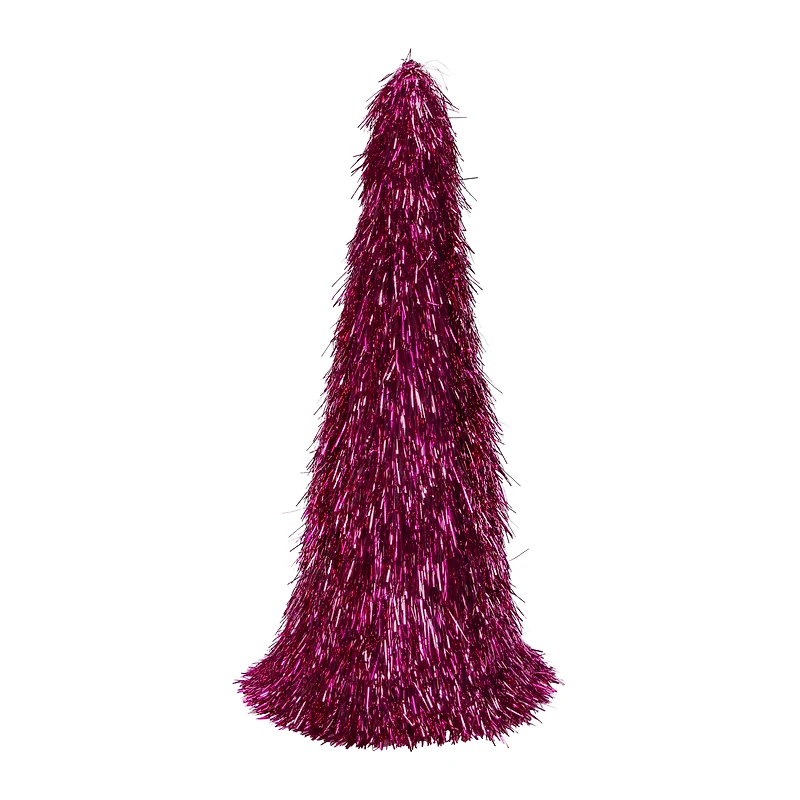 XL Tinsel Cone Christmas Tree 14.2in x 27.95in