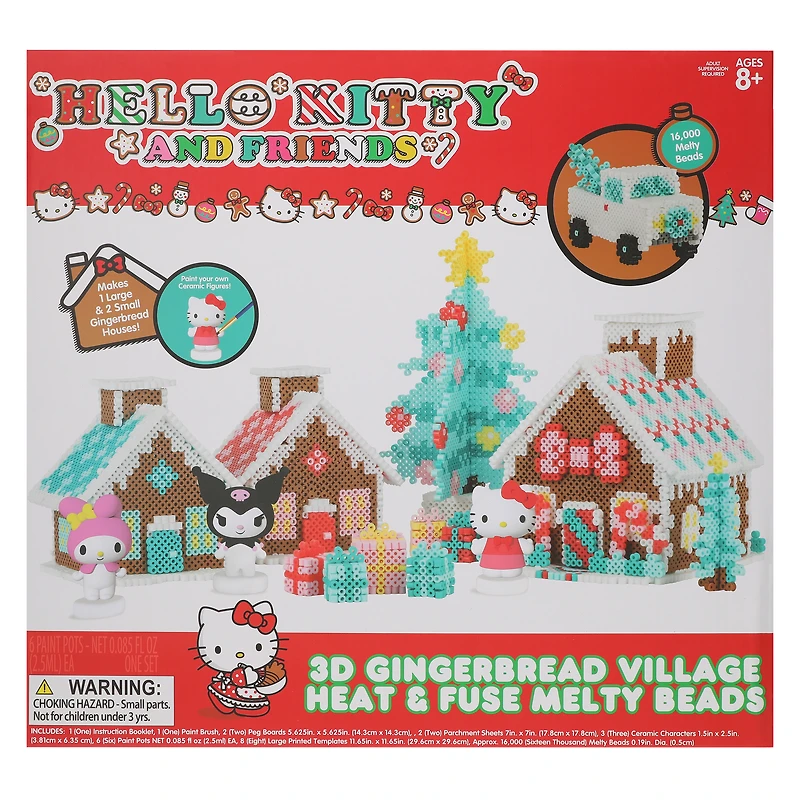 Hello Kitty and Friends® 3D Gingerbread Village Heat & Fuse Melty Beads Set
