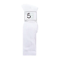 Ladies White Slouch Crew Socks 2-Pack