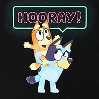 Kid's Bluey™ & Bingo 'Hooray!' Graphic Tee - Black
