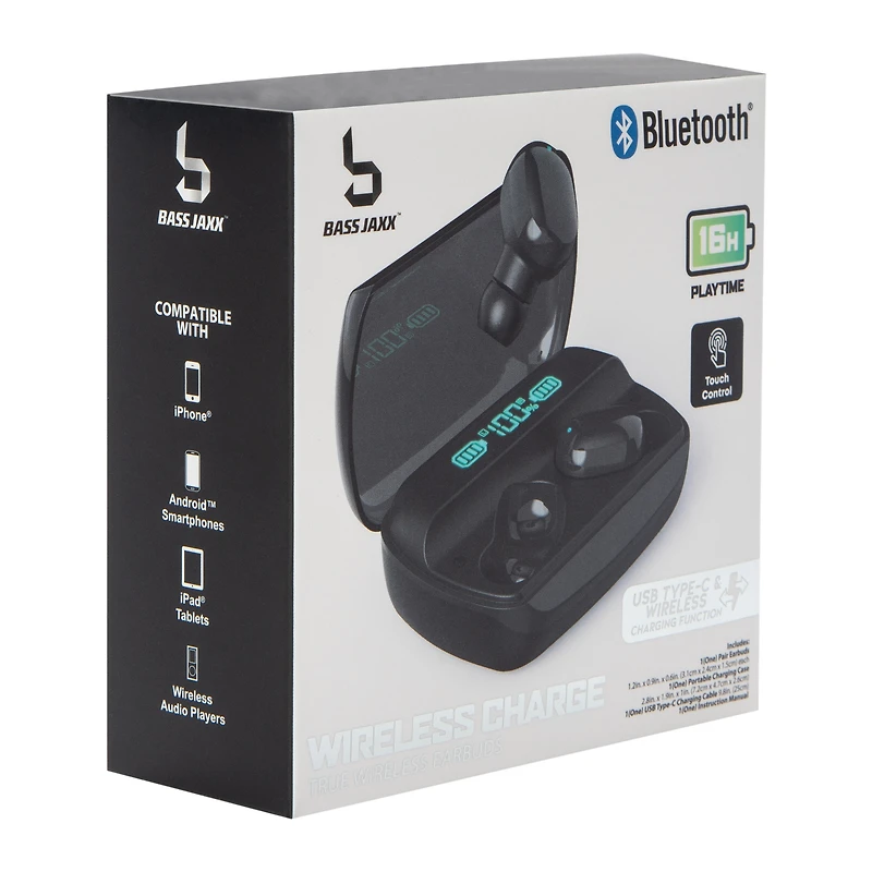 Bass Jaxx® True Wireless Earbuds