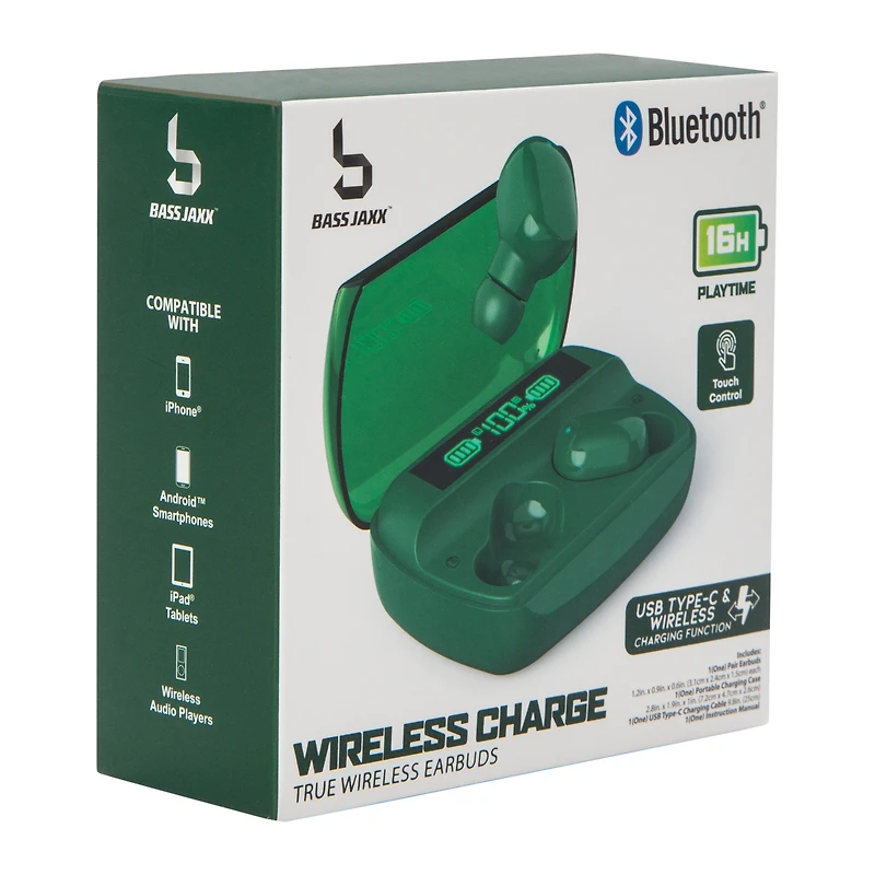Bass Jaxx® True Wireless Earbuds