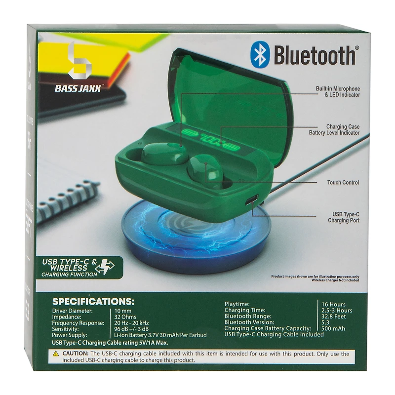 Bass Jaxx® True Wireless Earbuds