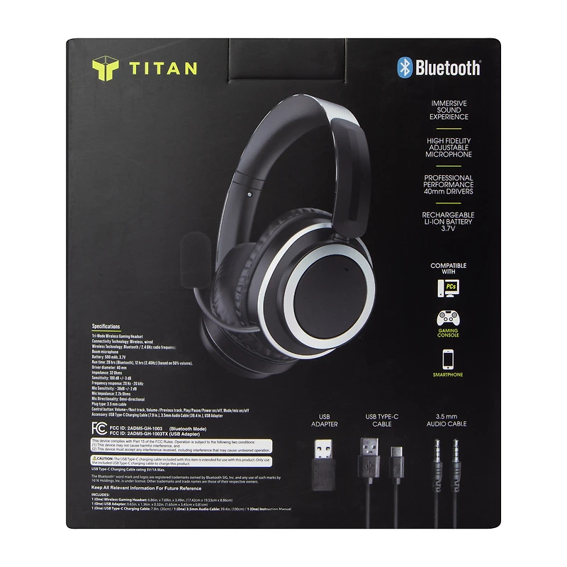 Titan Wireless Bluetooth® Gaming Headset