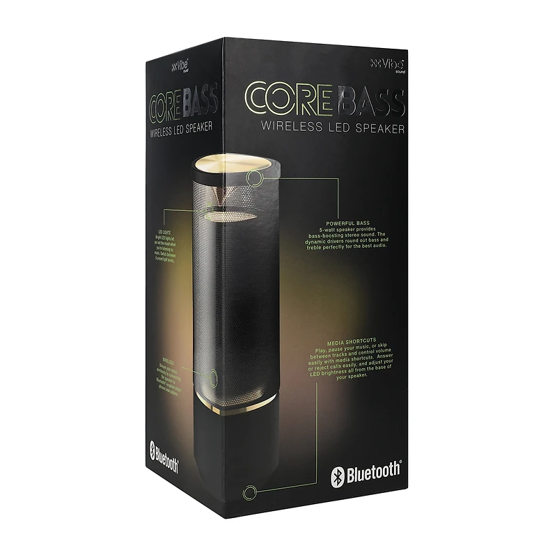 Core Bass Wireless LED Tower Speaker