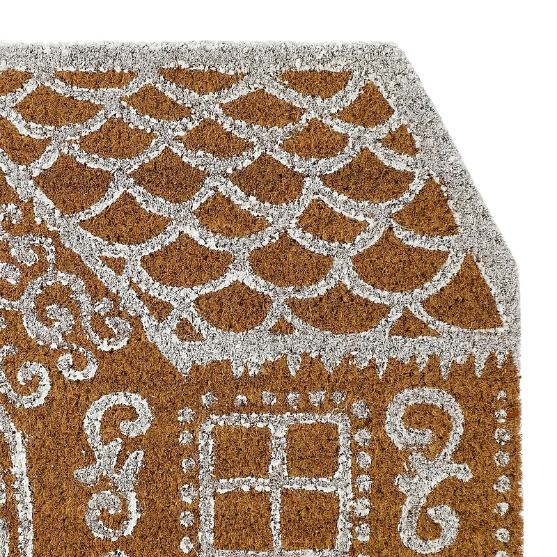 Holiday Gingerbread Coir Mat 28in x 16in