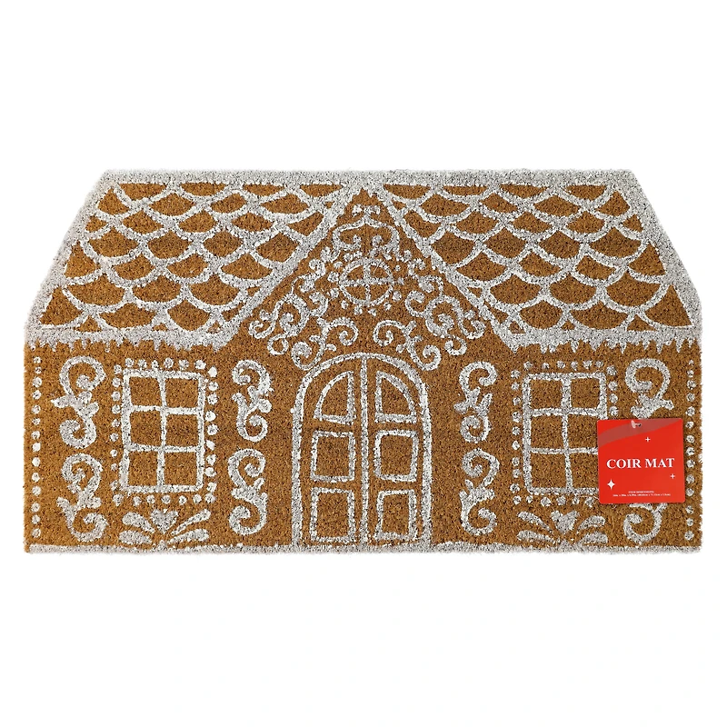 Holiday Gingerbread Coir Mat 28in x 16in