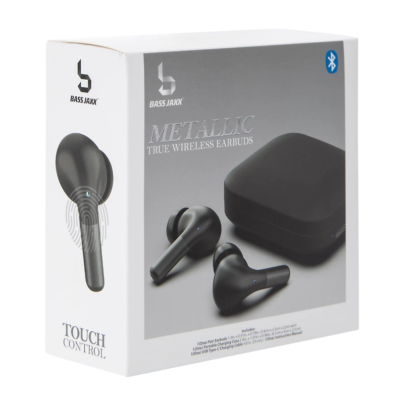 Bass Jaxx Metallic True Wireless Earbuds