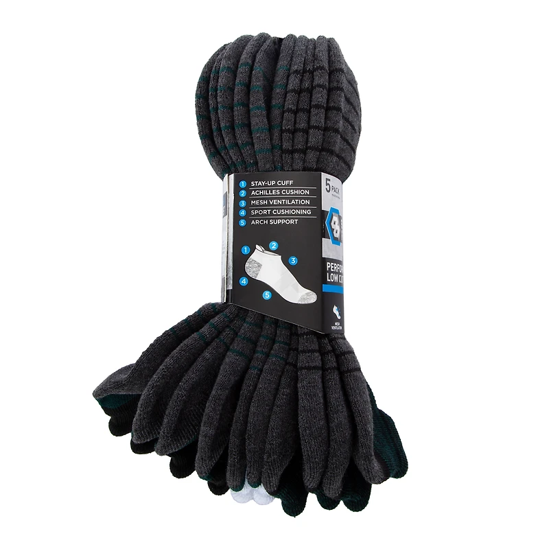 Series-8 Fitness™ Mens Performance Low-Cut Socks 5-Pack