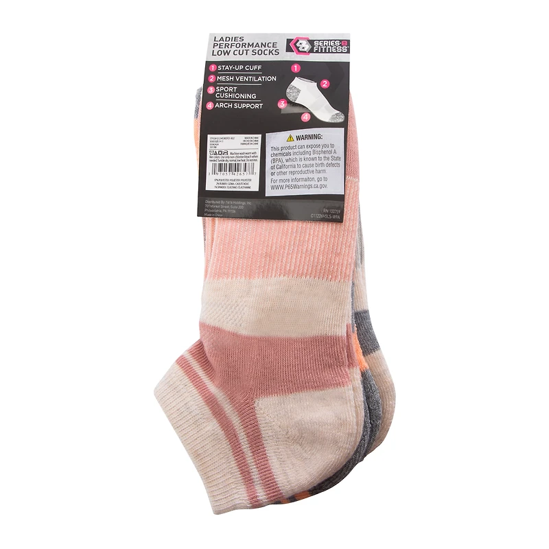 Series-8 Fitness™ Ladies Performance Low Cut Socks 2-Pack