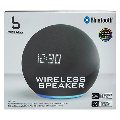 LED Color Changing Wireless Speaker With Digital Clock