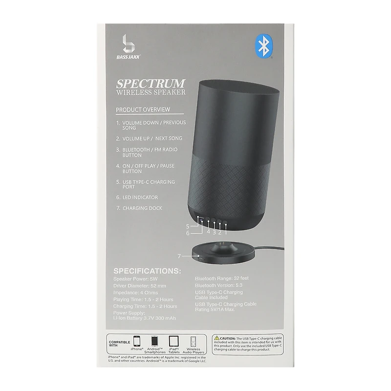 Bass Jaxx Spectrum Wireless Speaker
