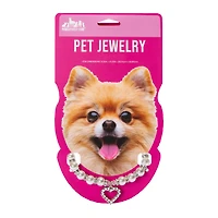 Pearl & Heart-Charm Pet Jewelry - Large