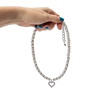 Pearl & Heart-Charm Pet Jewelry - Large