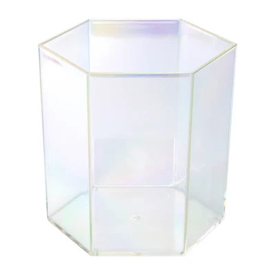 Iridescent Hexagon Cosmetic Brush Cup