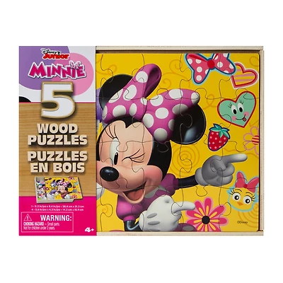 Disney Minnie Mouse Wood Puzzles 5-Count
