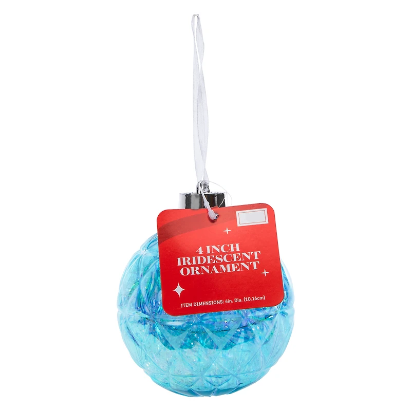 Iridescent Christmas Ornament 4-inch