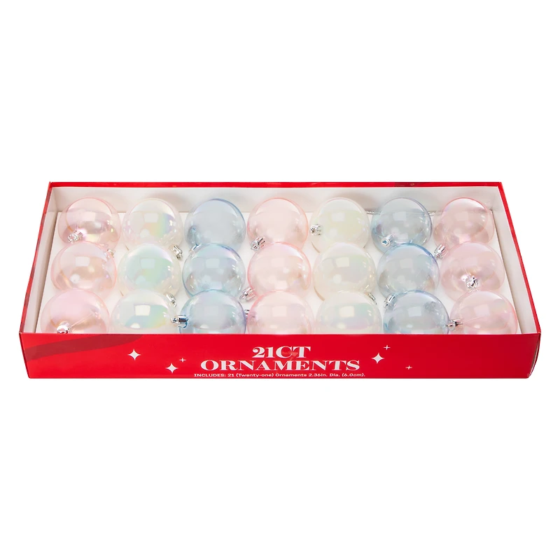 Glittering Christmas Tree Ornaments 21-Count