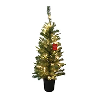 Potted Christmas Tree With Lights