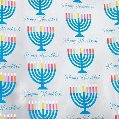 Hanukkah Menorah Wrapping Paper 35 Sq. ft.