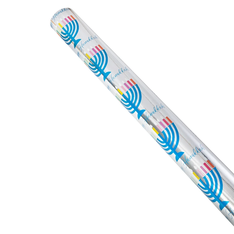 Hanukkah Menorah Wrapping Paper 35 Sq. ft.
