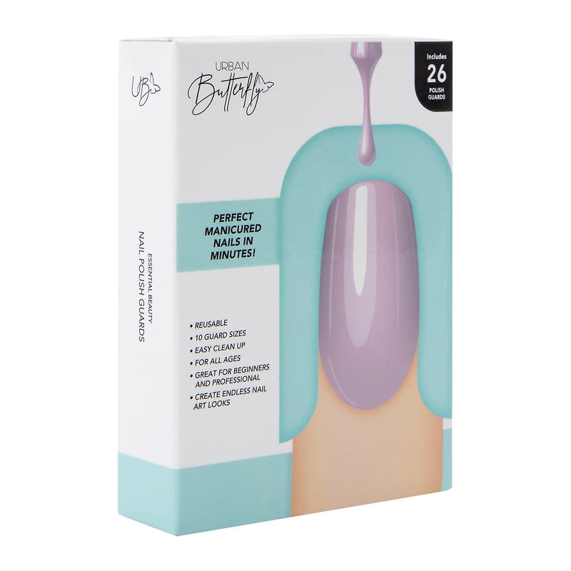 Urban Butterfly Reusable Polish Guards 26-Count