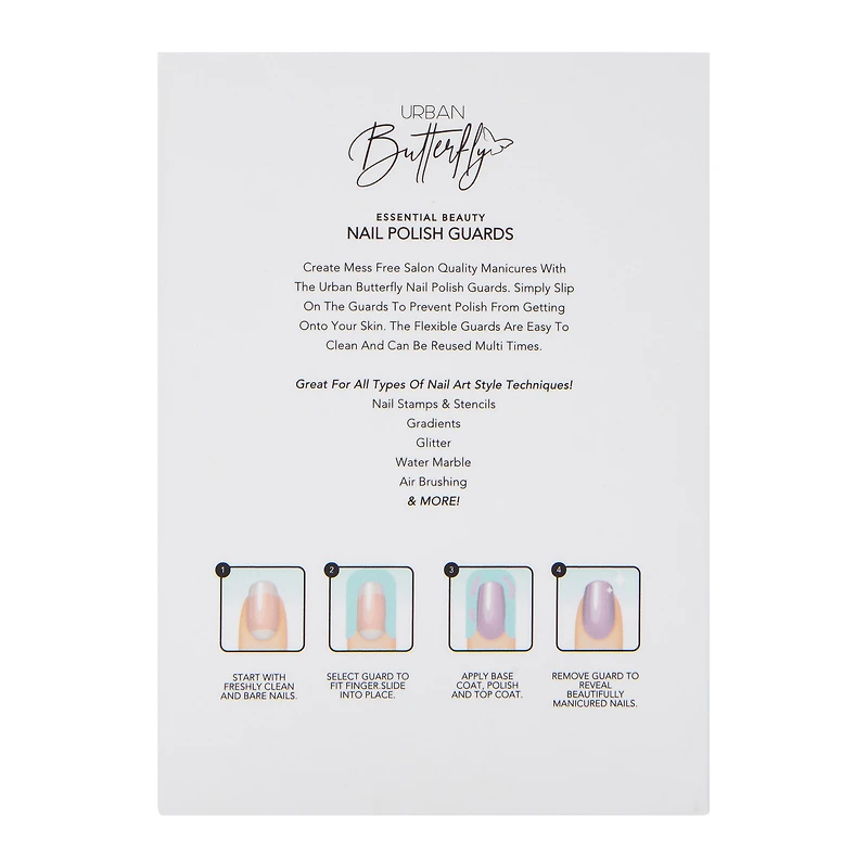 Urban Butterfly Reusable Polish Guards 26-Count