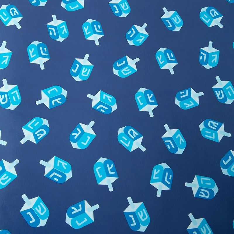 Hanukkah Dreidel Wrapping Paper 35 Sq. ft.