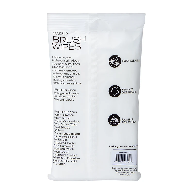 Makeup Brush Wipes 30-Count 5.3oz