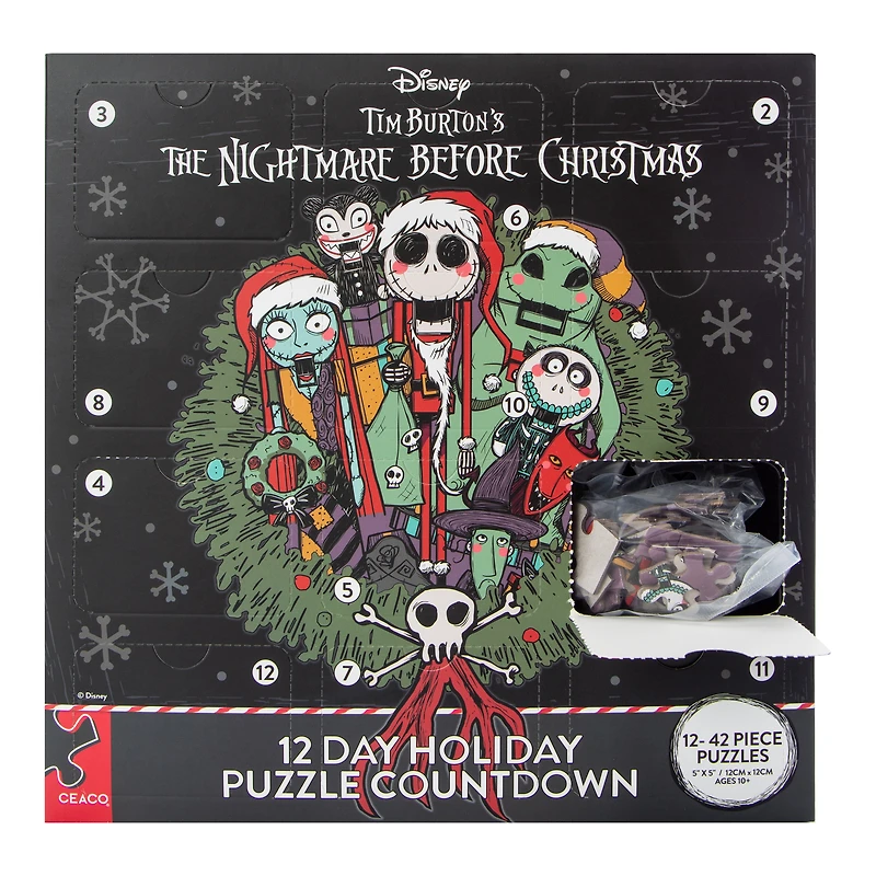 Disney The Nightmare Before Christmas 12-Day Holiday Puzzle Countdown 12-42 Piece