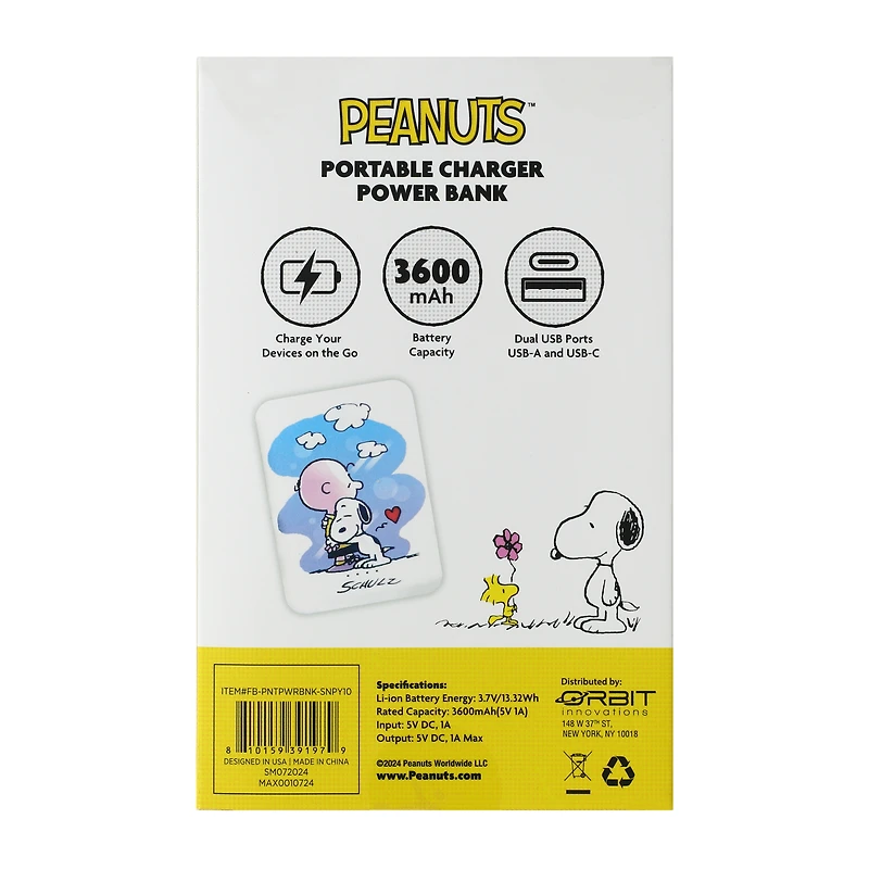 Peanuts™ 3600mAh Portable Charger Power Bank