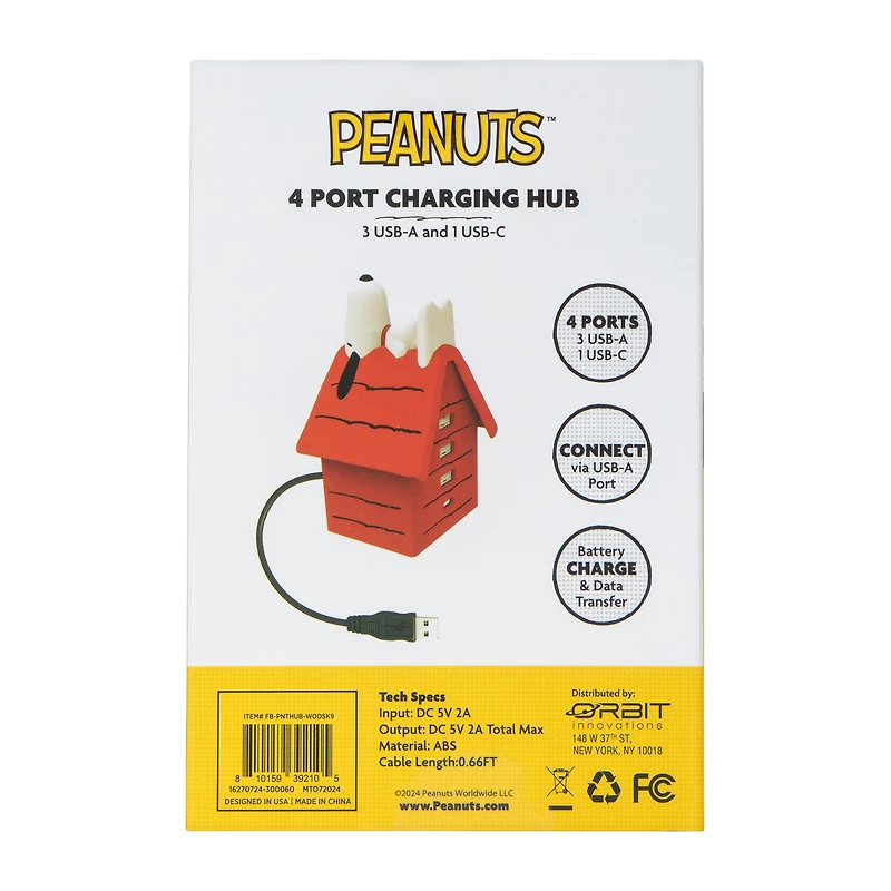 Peanuts™ Snoopy 4-Port Charging Hub